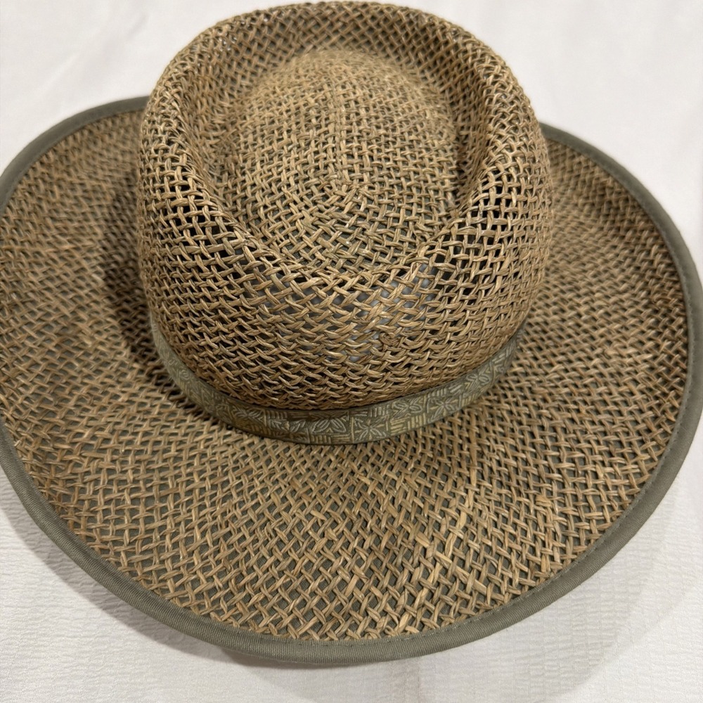 Columbia Straw Hat SeaGrass Straw Tan Size Small Beach Vacation Sun Protection